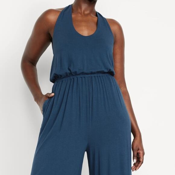 Old Navy tidewater Waist-Defined Halter Jumpsuit - Picture 6 of 13
